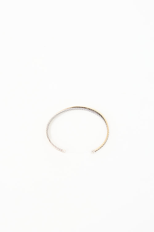 David Yurman 18k Gold & Sterling Silver Crossover Bracelet