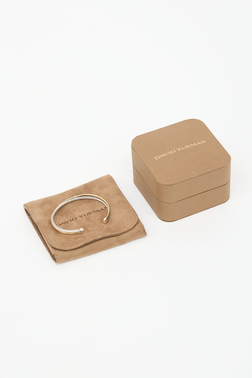 David Yurman 18k Gold & Sterling Silver Crossover Bracelet