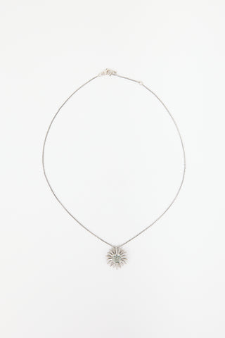 David Yurman Silver & Diamond Starburst Necklace