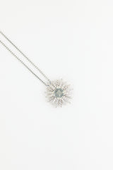 David Yurman Silver & Diamond Starburst Necklace