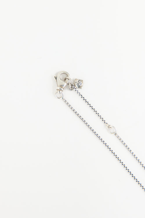 David Yurman Silver & Diamond Starburst Necklace