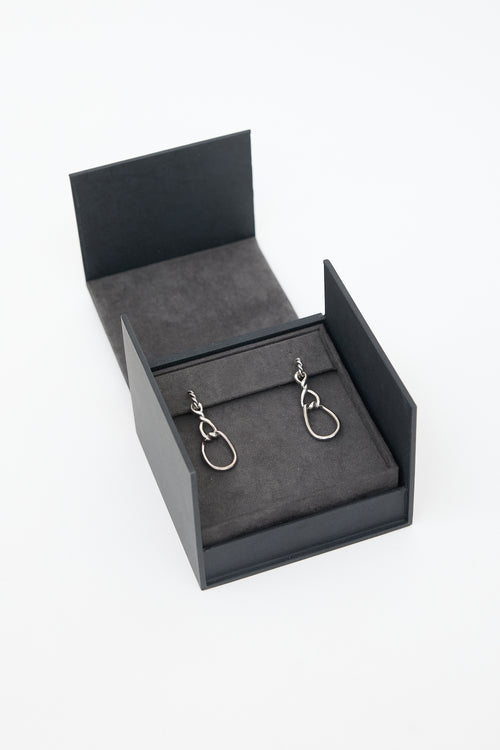 David Yurman Sterling Silver Continuance Triple Drop Earrings