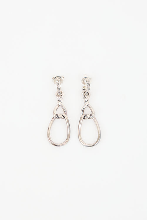 David Yurman Sterling Silver Continuance Triple Drop Earrings