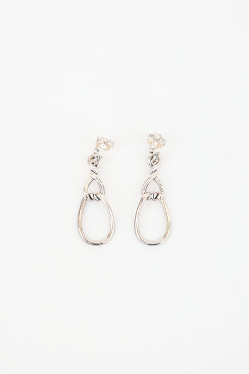 David Yurman Sterling Silver Continuance Triple Drop Earrings