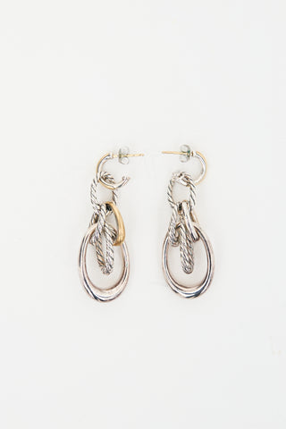 David Yurman Sterling Silver Pure Form Drop Earrings