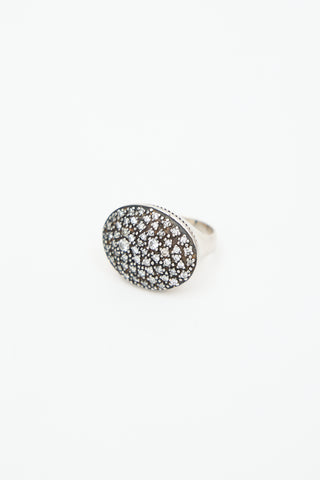 David Yurman Sterling Silver & Diamond Midnight Melange Ring