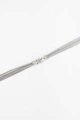 David Yurman Sterling Silver & Pearl 4 Row Necklace