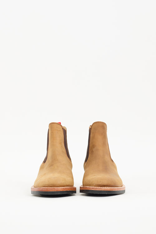 Dayton Beige Leather Wholecut Chelsea Boot