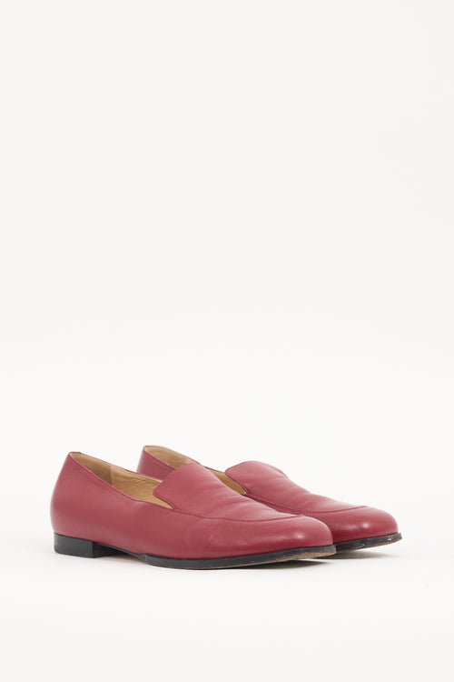 Dear Frances Red Leather Deon Loafer