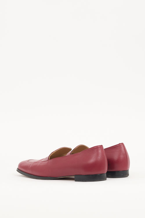 Dear Frances Red Leather Deon Loafer