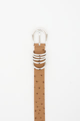 Déhanche Embossed Leather Hollyhock Belt