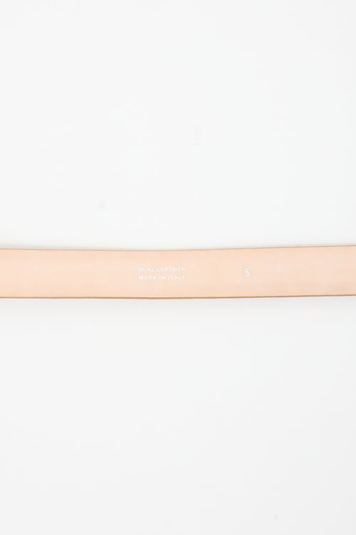 Déhanche Embossed Leather Hollyhock Belt