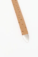 Déhanche Embossed Leather Hollyhock Belt
