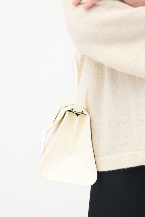 Delvaux White Leather Brilliant Mini Crossbody Bag