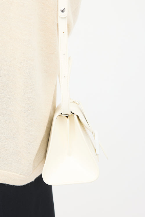 Delvaux White Leather Brilliant Mini Crossbody Bag