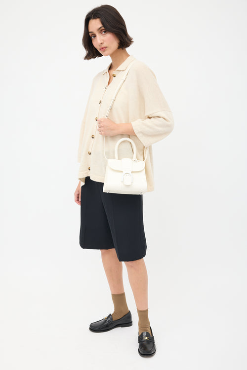 Delvaux White Leather Brilliant Mini Crossbody Bag