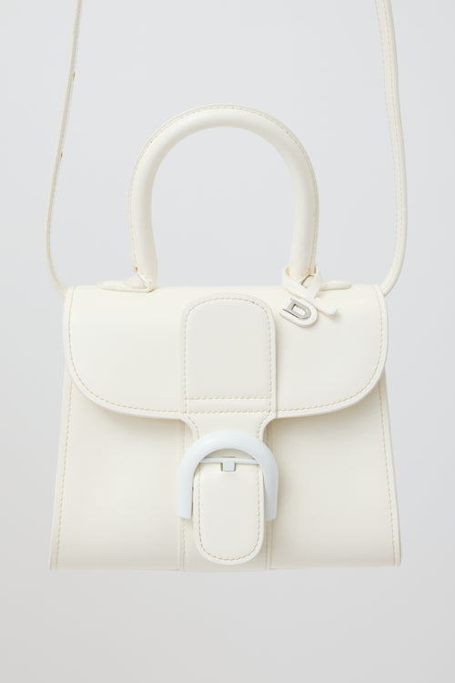 Delvaux White Leather Brilliant Mini Crossbody Bag