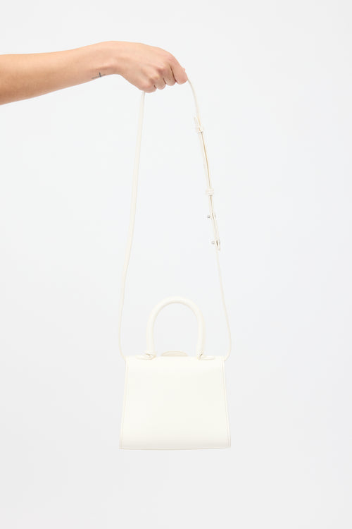 Delvaux White Leather Brilliant Mini Crossbody Bag