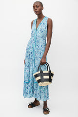 Demellier Black & Beige Mini Santorini Bag