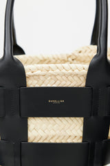 Demellier Black & Beige Mini Santorini Bag