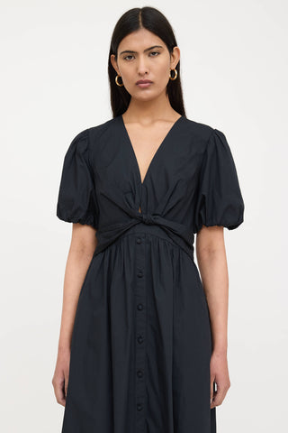 Pleated Gathered Maxi Dress