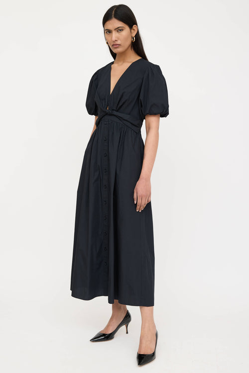 Pleated Gathered Maxi Dress