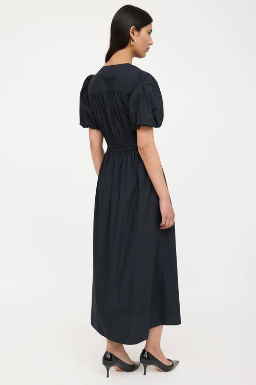 Pleated Gathered Maxi Dress