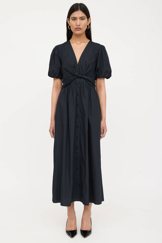Pleated Gathered Maxi Dress