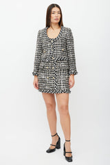 Derek Lam Black & White Tweed Sequinned Co-Ord Set