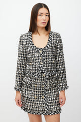 Derek Lam Black & White Tweed Sequinned Co-Ord Set