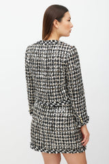 Derek Lam Black & White Tweed Sequinned Co-Ord Set