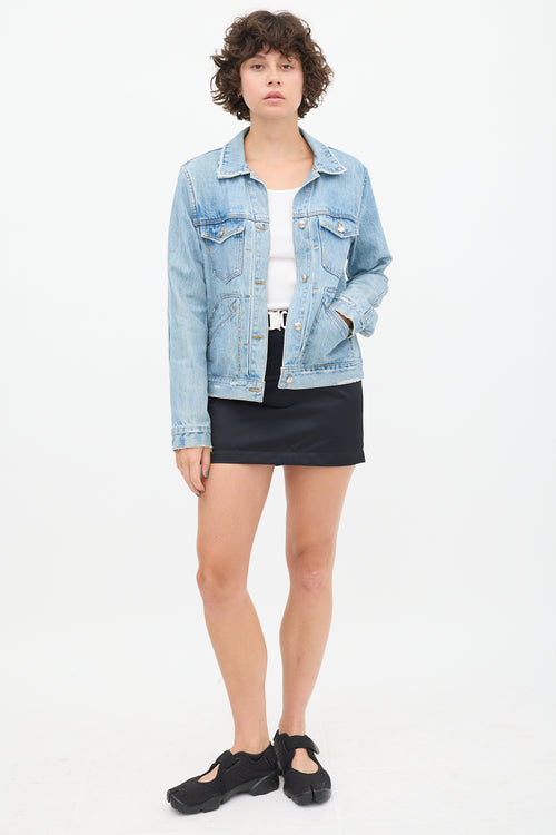 Derek Lam Light Wash Distressed Denim Jacket