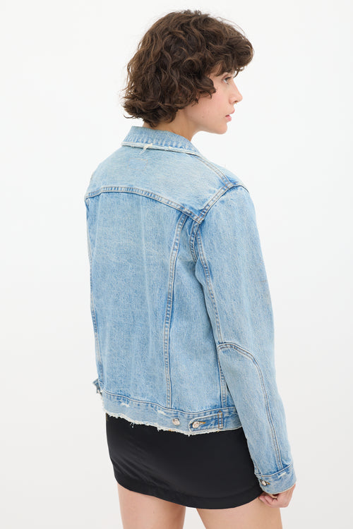 Derek Lam Light Wash Distressed Denim Jacket