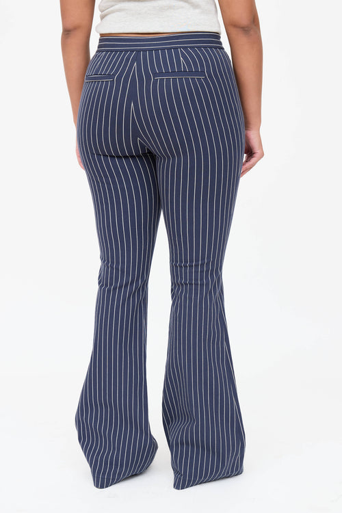 Derek Lam Striped Flared Trouser