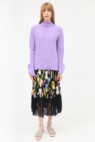 Derek Lam Silk Ruffle Blouse