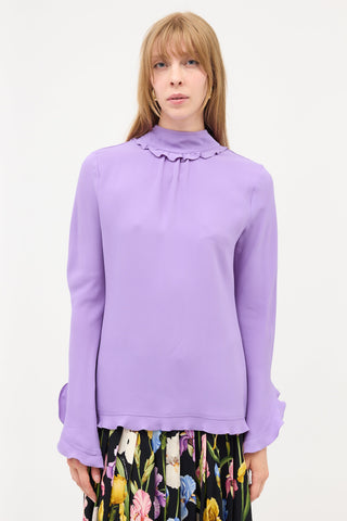 Derek Lam Silk Ruffle Blouse