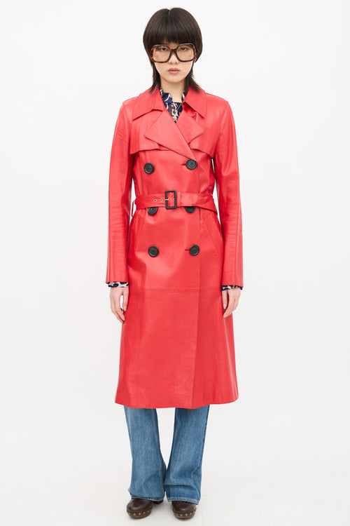 Derek Lam Leather Trench Coat