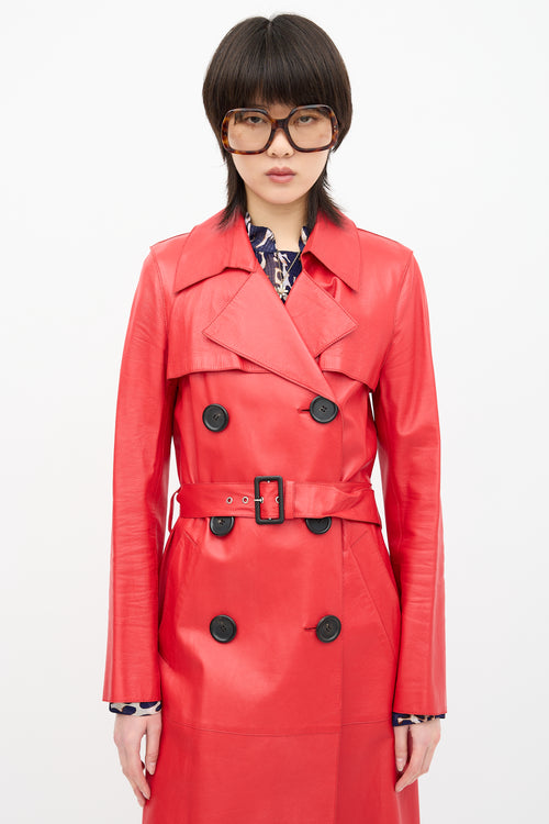 Derek Lam Leather Trench Coat