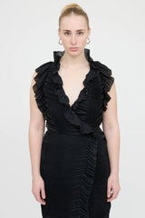 Diane von Furstenberg Ruffle Pleated Wrap Dress