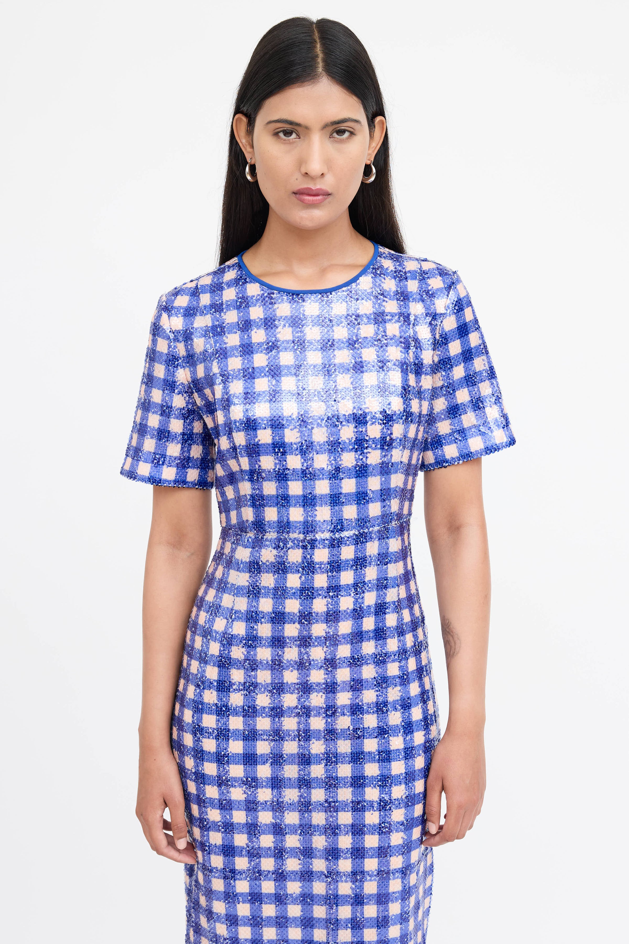 diane von furstenberg blue sequin dress Jane Sequin Slip Dress