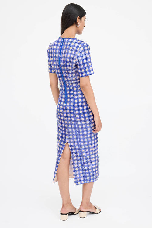 Diane von Furstenberg Sequin Gingham Dress
