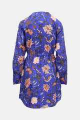 Diane von Furstenberg Silk Floral Drawstring Dress