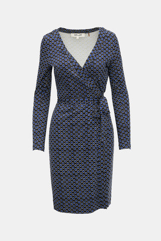 Diane von Furstenberg Silk Polka Dot Wrap Dress