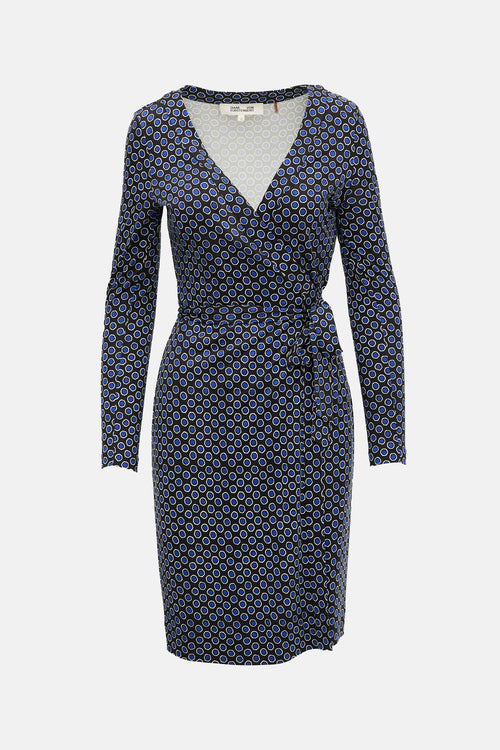 Diane von Furstenberg Silk Polka Dot Wrap Dress
