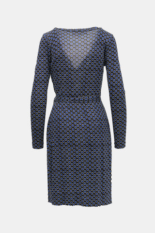 Diane von Furstenberg Silk Polka Dot Wrap Dress