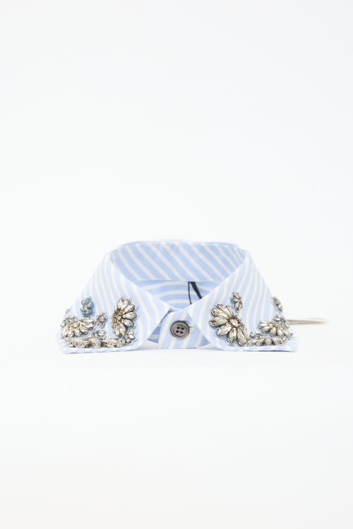 Dice Kayek Striped Embellished Collar