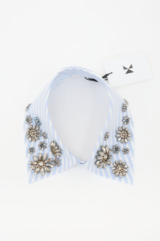 Dice Kayek Striped Embellished Collar