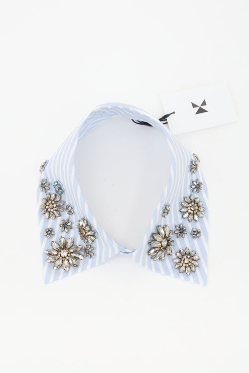 Dice Kayek Striped Embellished Collar