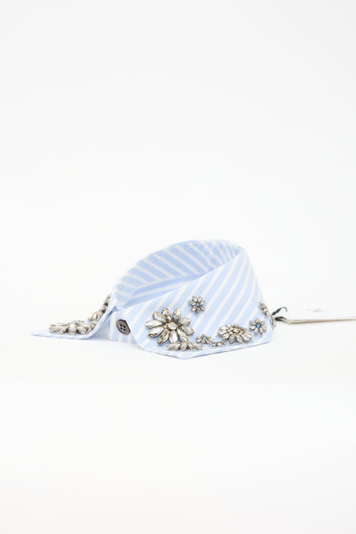 Dice Kayek Striped Embellished Collar