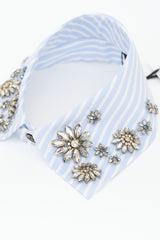 Dice Kayek Striped Embellished Collar